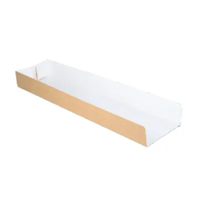 Panini bakje 28 x 7 x 3 cm kraft/wit (1000 stuks)