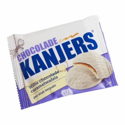 Kanjers Witte Choco Caramelwafels (24x 45gr)