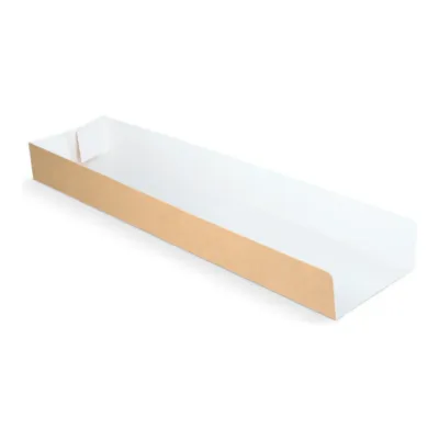 Panini bakje 28x7x3cm kraft/wit (1000 stuks)