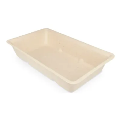 Snackbakje A14 bagasse PFAS-vrij (500 stuks)