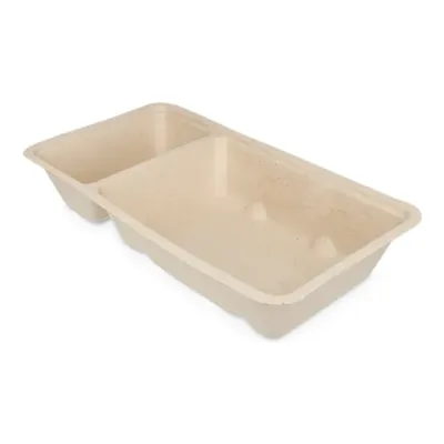 Snackbakje A23 Bagasse PFAS-vrij A7+ saus (500 stuks)