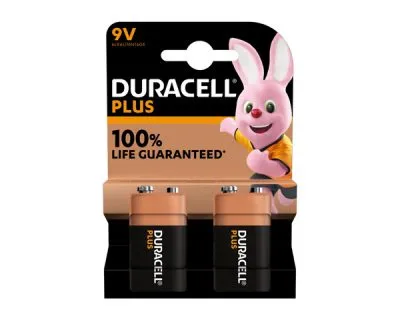 Duracell Plus 100% 9V 2-pack 6LR61 (10 stuks)