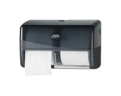 Euro pearl black duo toiletroldispenser compact