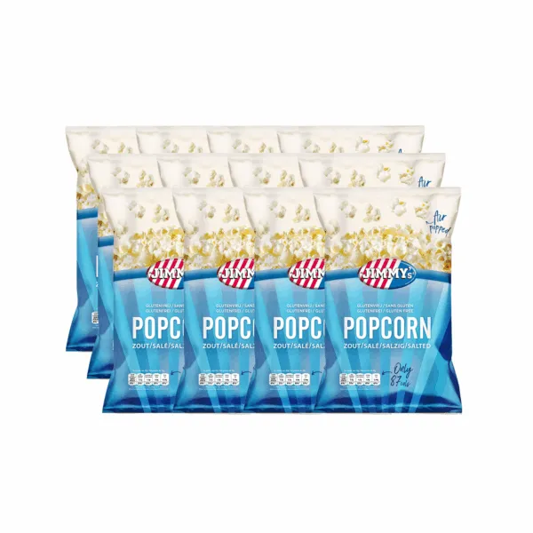 Jimmy’s Popcorn Zout Zak (12x 40gr)