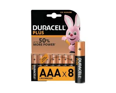 Duracel plus 100% AAA 8-pack LR03/MN2400 (10 stuks)