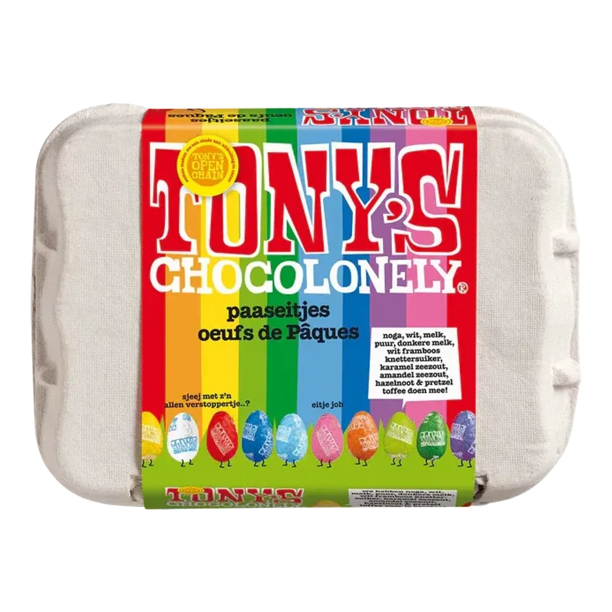 Tony's Chocolonely Paaseitjes Assorti (12 stuks)