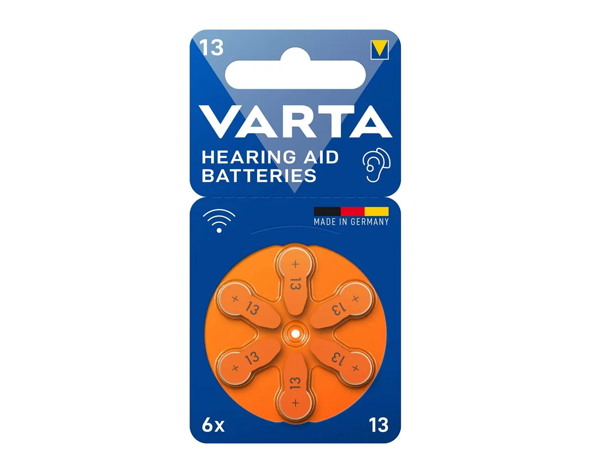 Varta Piles pour appareils auditifs Type 13 blister 8 (10x 6 pièces)