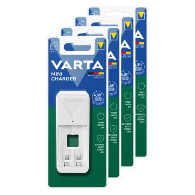 Varta Mini Charger Batterij Stekkerlader (4 stuks)