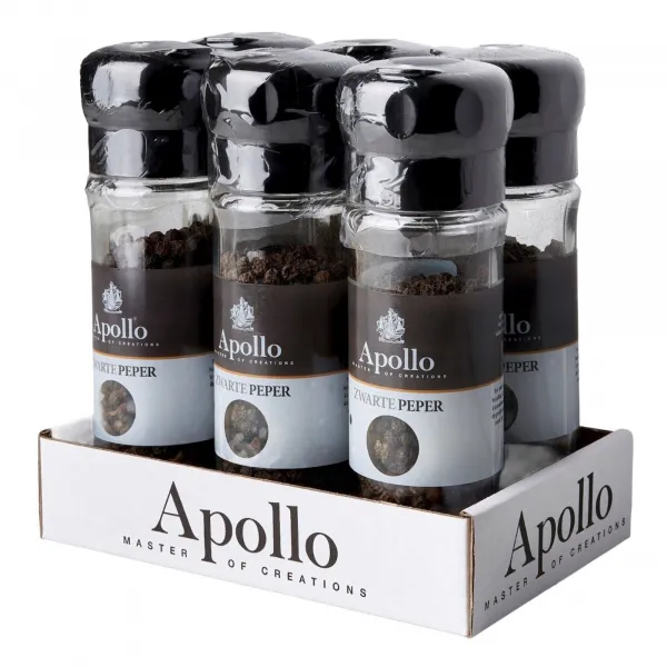 Apollo Zwarte Peper Heel Strooimolen (6x 45gr)