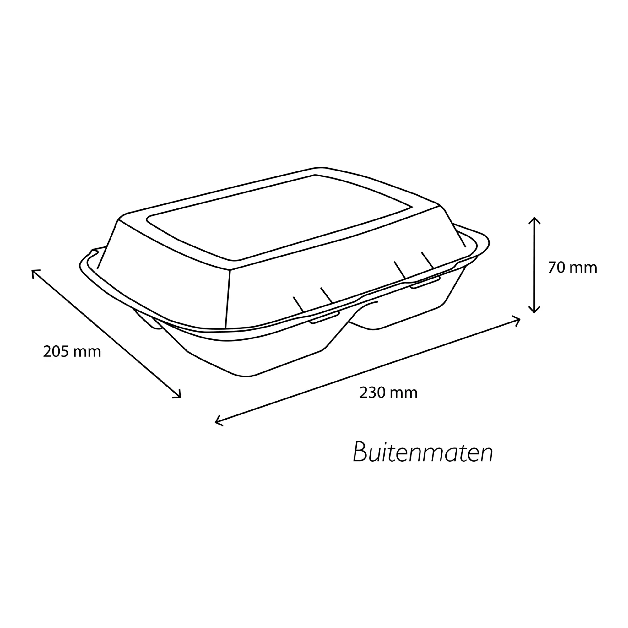 Menubak 2-vaks Suikerriet PFAS-vrij (50 stuks)