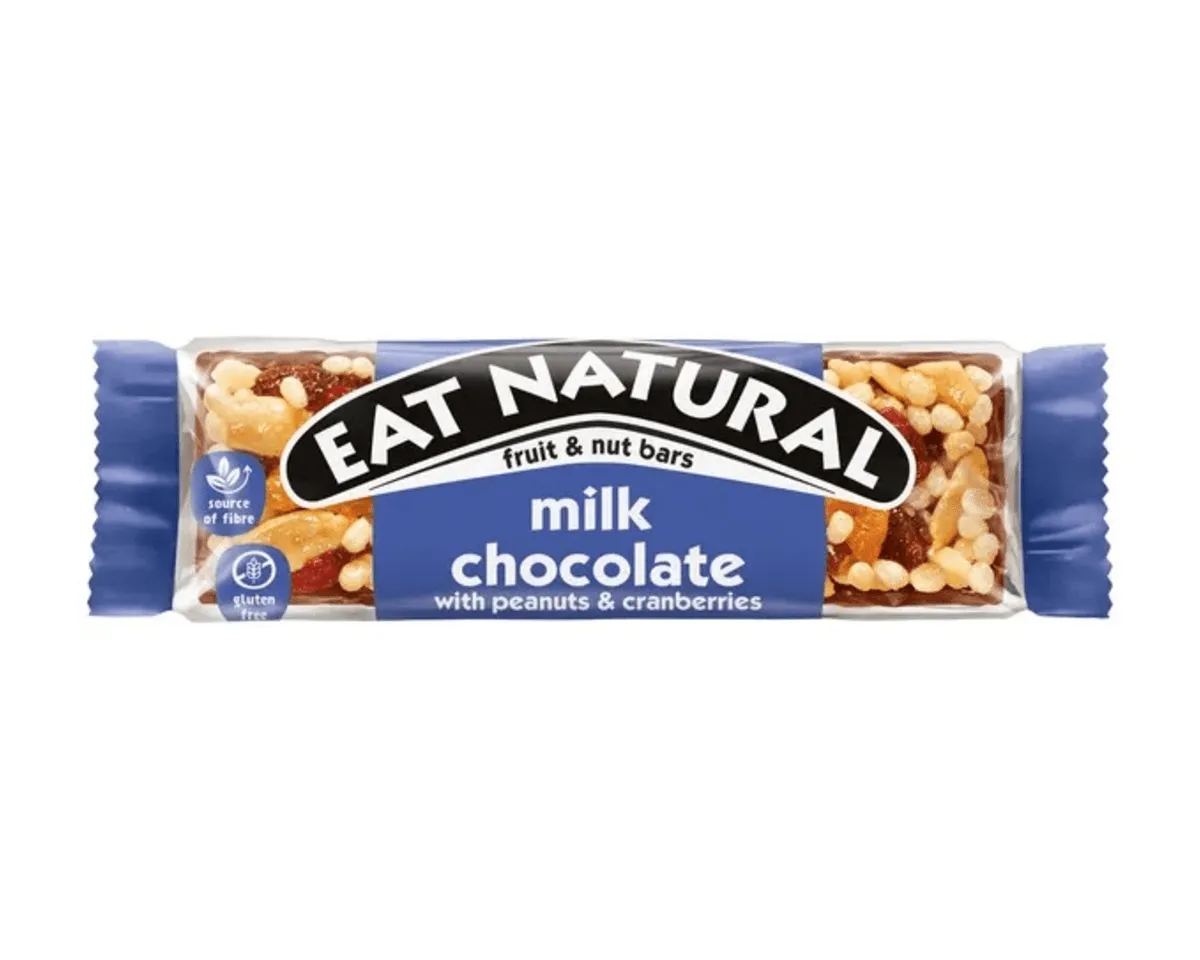 Eat Natural Milk Chocolate with Peanuts and Cranberries (12x 40gr ...