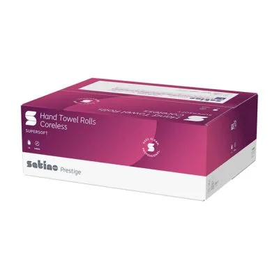 Satino Prestige Mini Poetsrol Coreless 1 laags (110 meter)