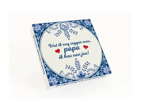 Voor Jou Delfts Blauw Tegeltje Papa Ik Hou Van Jou