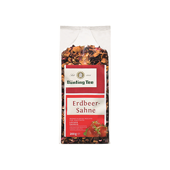Bunting Tee fruchtetee erdbeer-sahne zak (6x 200gr) afbeelding