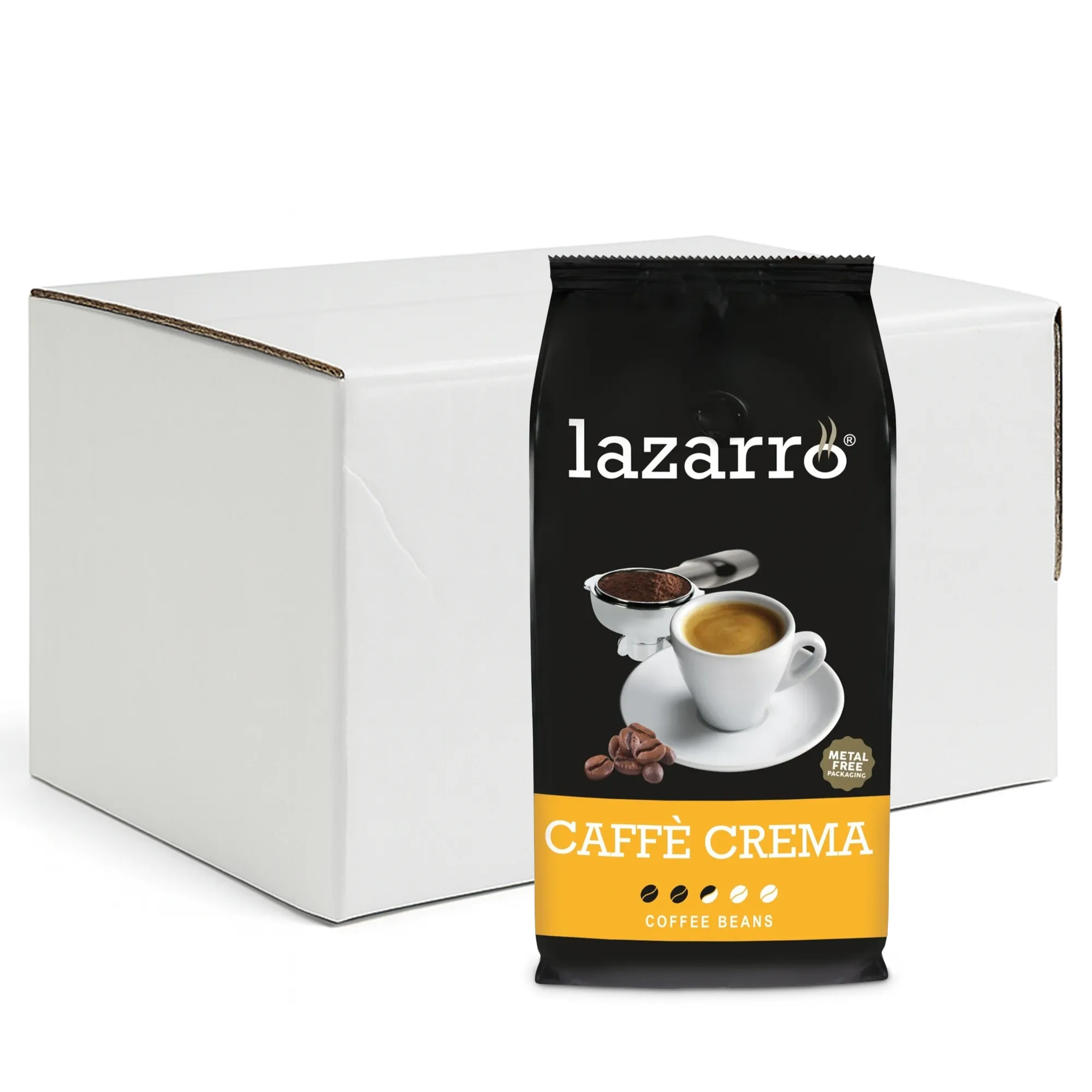 Lazarro Caffe Crema bonen (8x 1kg)