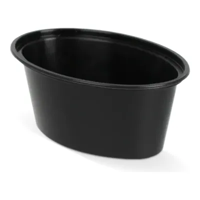 Sausbakje Ovaal Zwart 88 mm (50x 75ml)