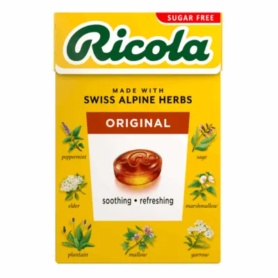 Ricola Gember Sinaasappelmunt doosje (20x 50gr)
