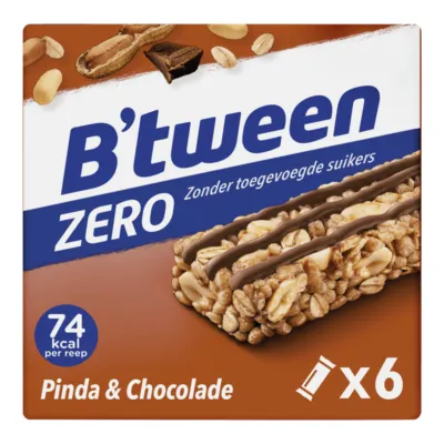 Hero B'tween Zero Pinda & Chocolade 20gr (10x 6-pack)