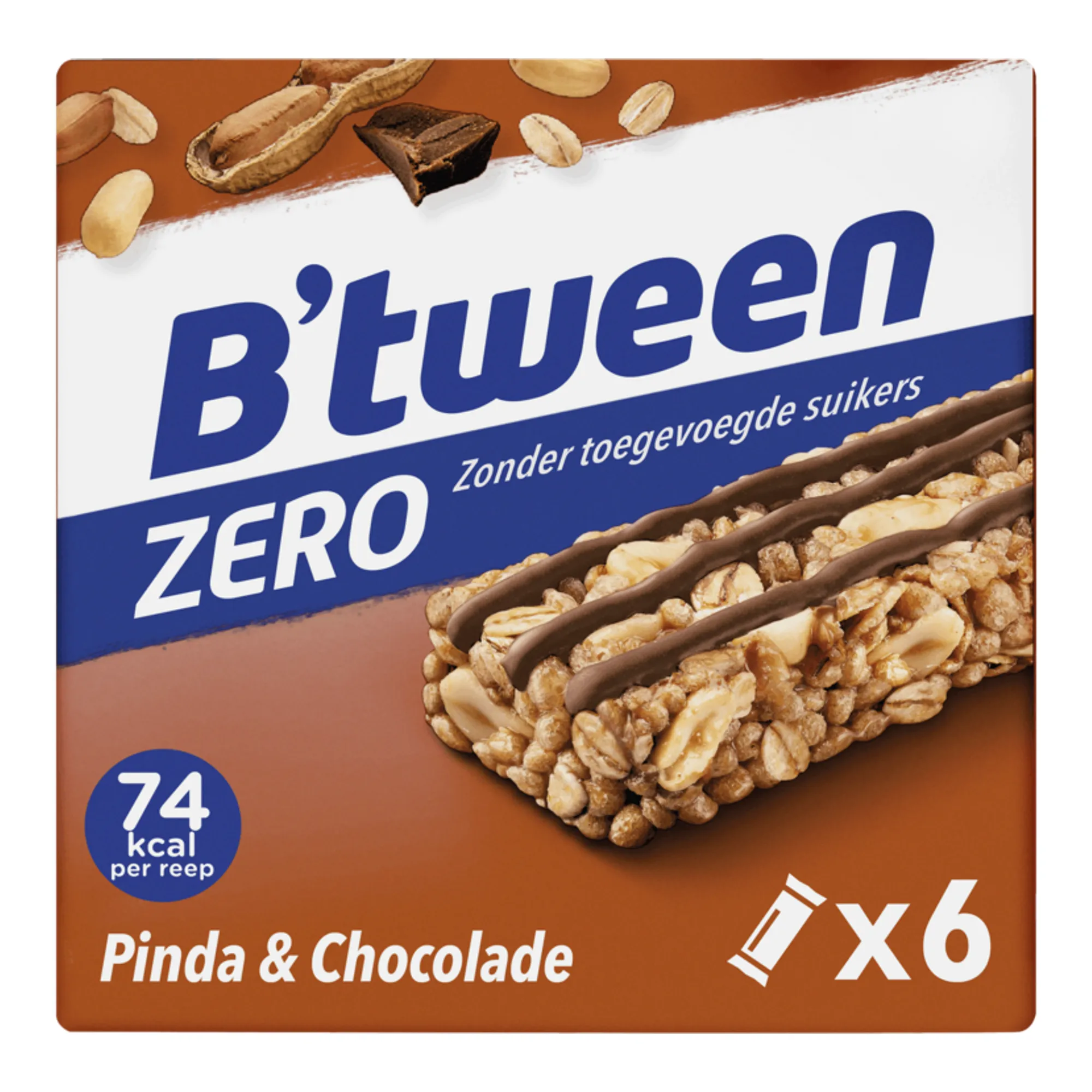 Hero B'tween Zero Pinda & Chocolade 20gr (10x 6-pack)
