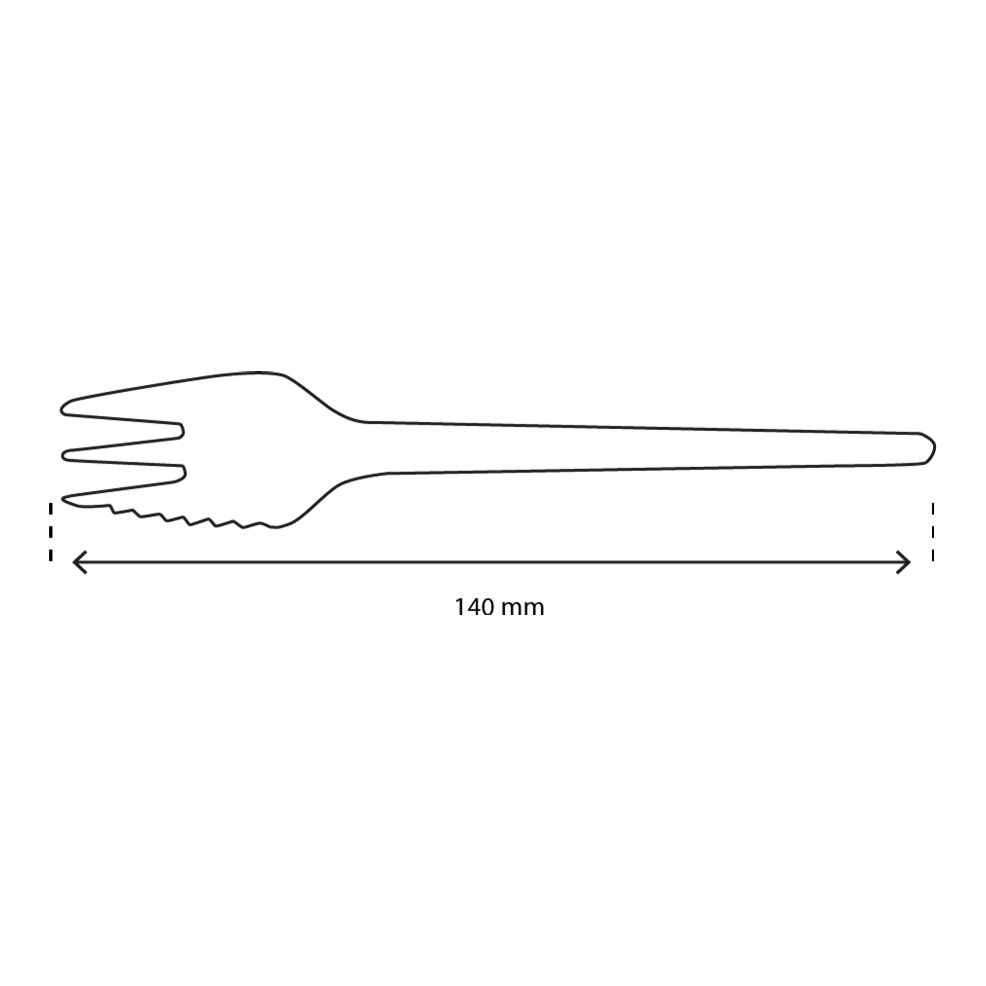 Snackvork hout 140 mm (250 stuks)