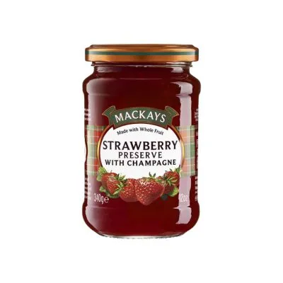 Mackays strawberry champagne preserve 340gr. a6