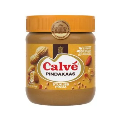 Calve pindakaas stukjes noot 350 gr
