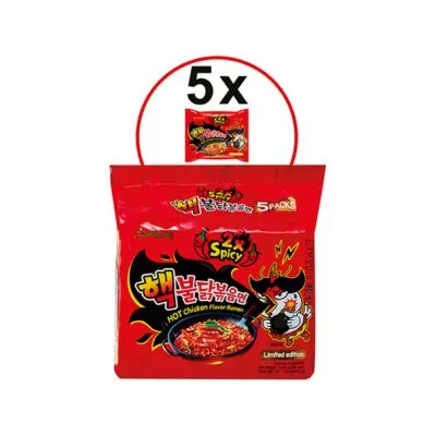 Samyang noodlesgestoofde hete kip 145gr a40