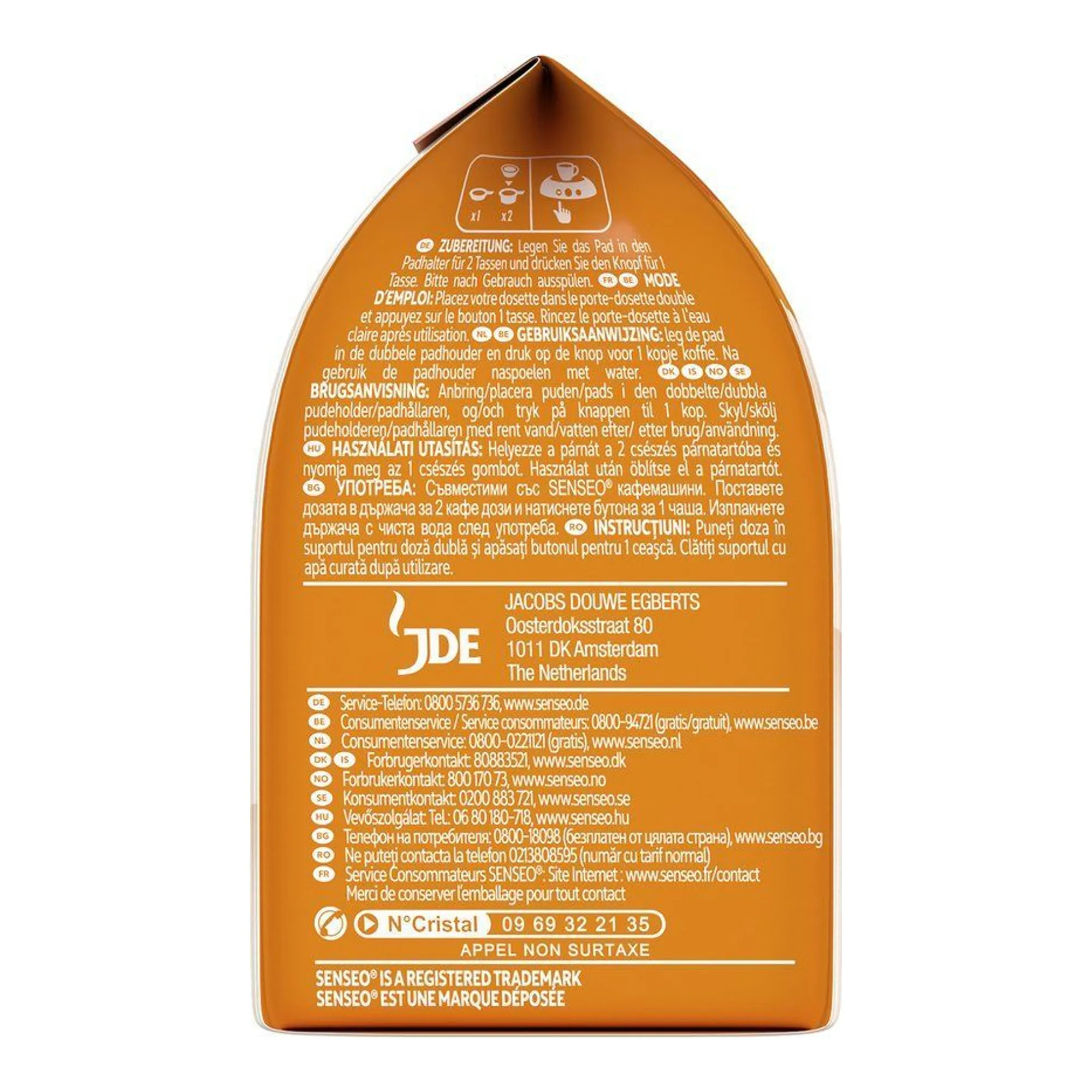 Senseo Cappuccino Caramel (4x 8-pads)
