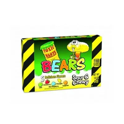 Toxic waste gummy bears theatre box (12x 85gr)