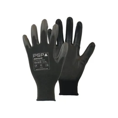 10-610 PU Zwart Werkhandschoen 12 Paar maat 10/XL