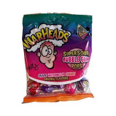 Warheads Super Sour Bubblegum Pops Zak (22x 105gr)