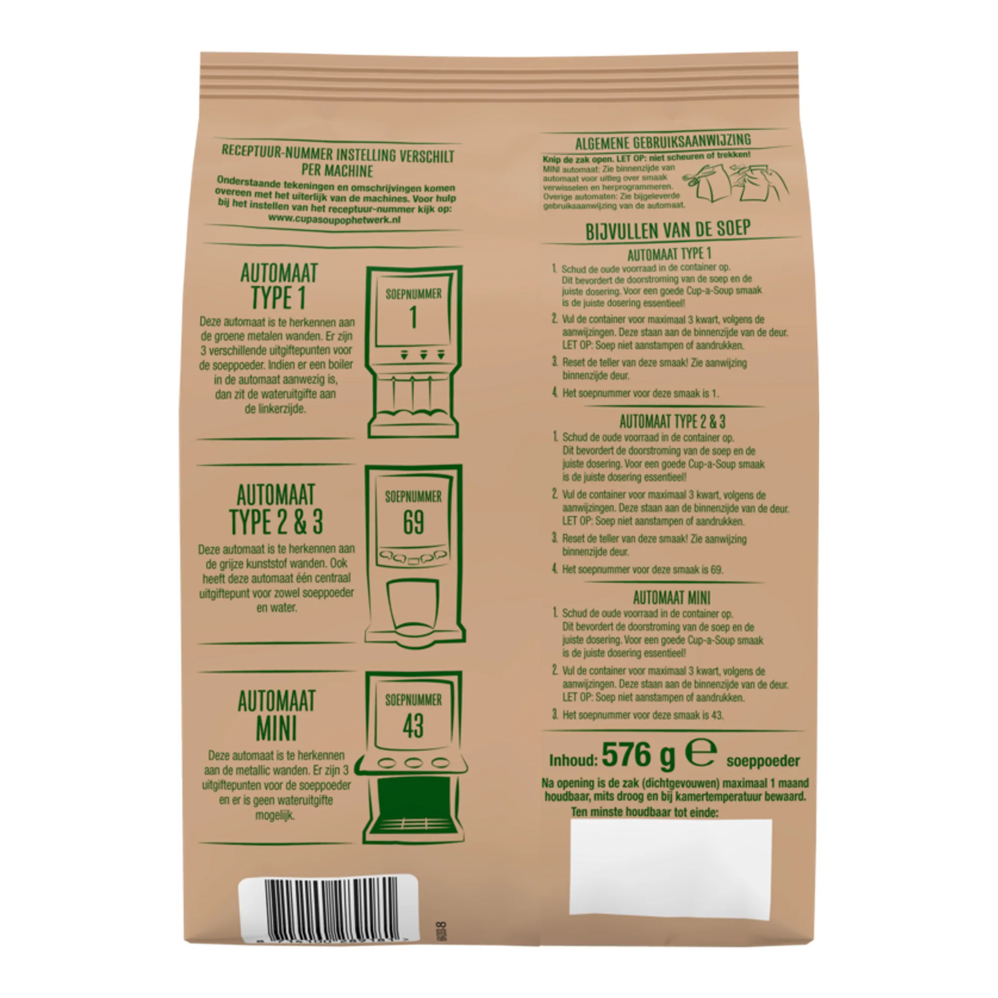 Unox Cup-a-Soup Vendingzak Champignon Crème (40-porties)