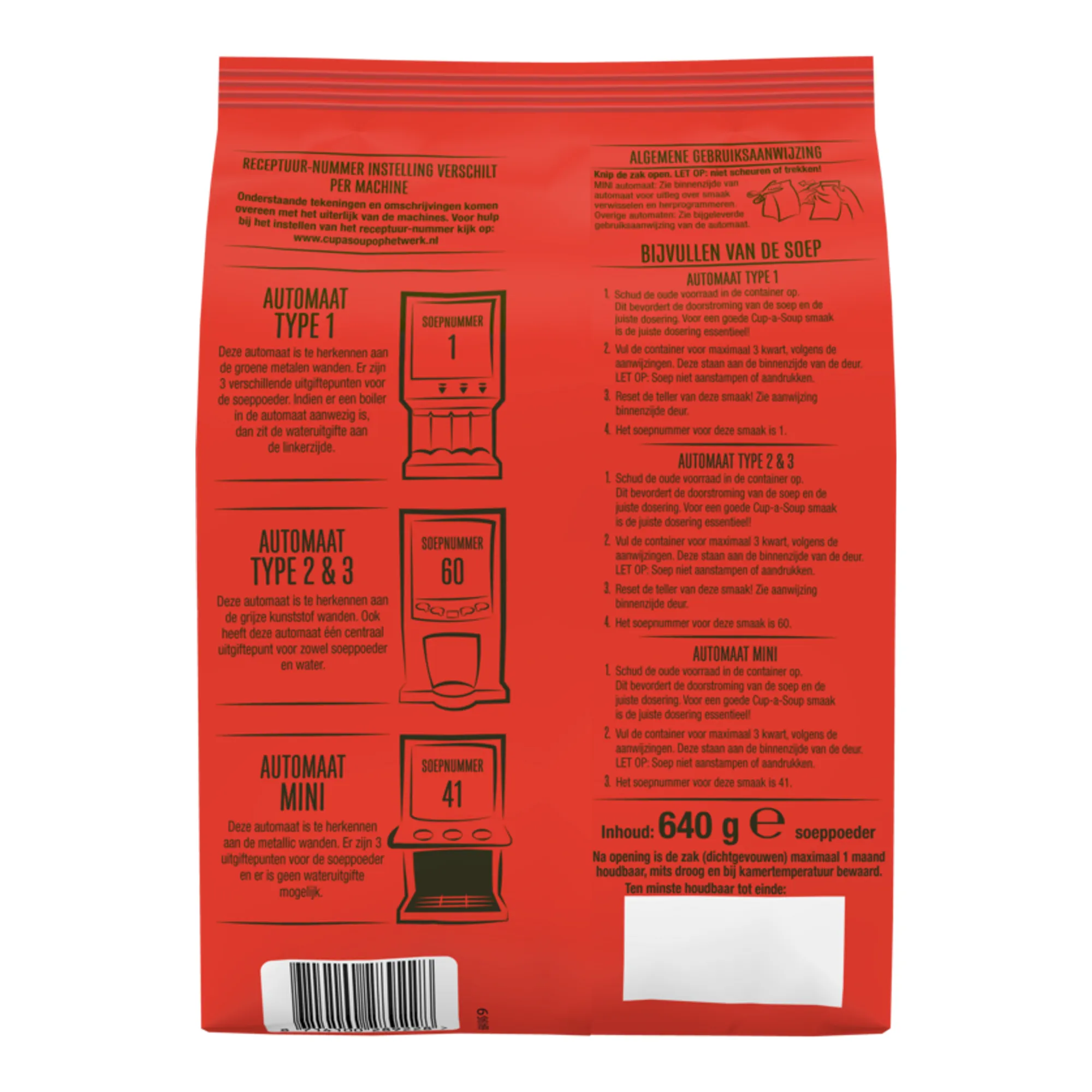 Unox Cup-a-Soup Vendingzak Tomaat (40-porties)