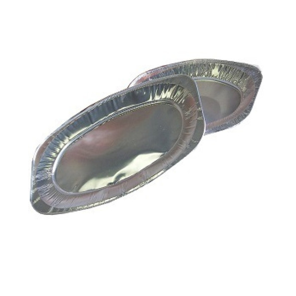 Cateringschaal aluminium ovaal 45x29 cm (100 stuks) afbeelding