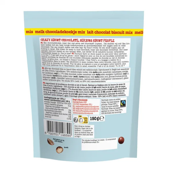 Tony’s Chocolonely Lil’ Bits Chocoladekoekje mix zak (8x 150gr)