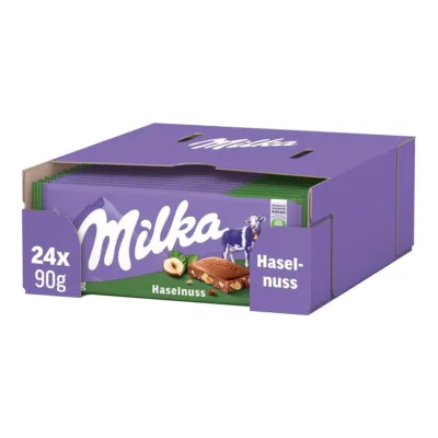 Milka Gebroken Noot Flowpack (24x 90gr)