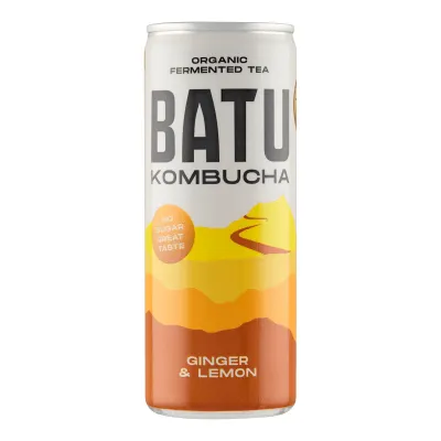 Batu Kombucha Ginger & Lemon blik (12x 25cl)