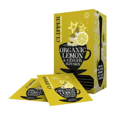 Clipper Infusion Lemon & Ginger BIO (6x 25 stuks)
