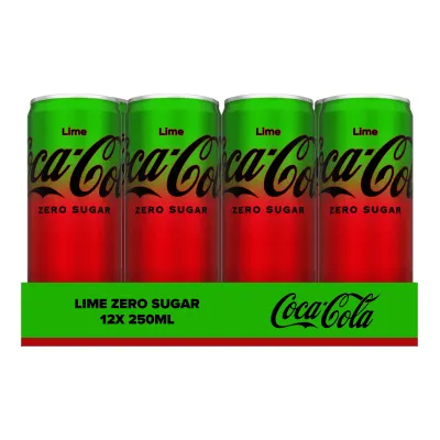 Coca Cola Zero Sugar Lime blik (12x 250 ml)