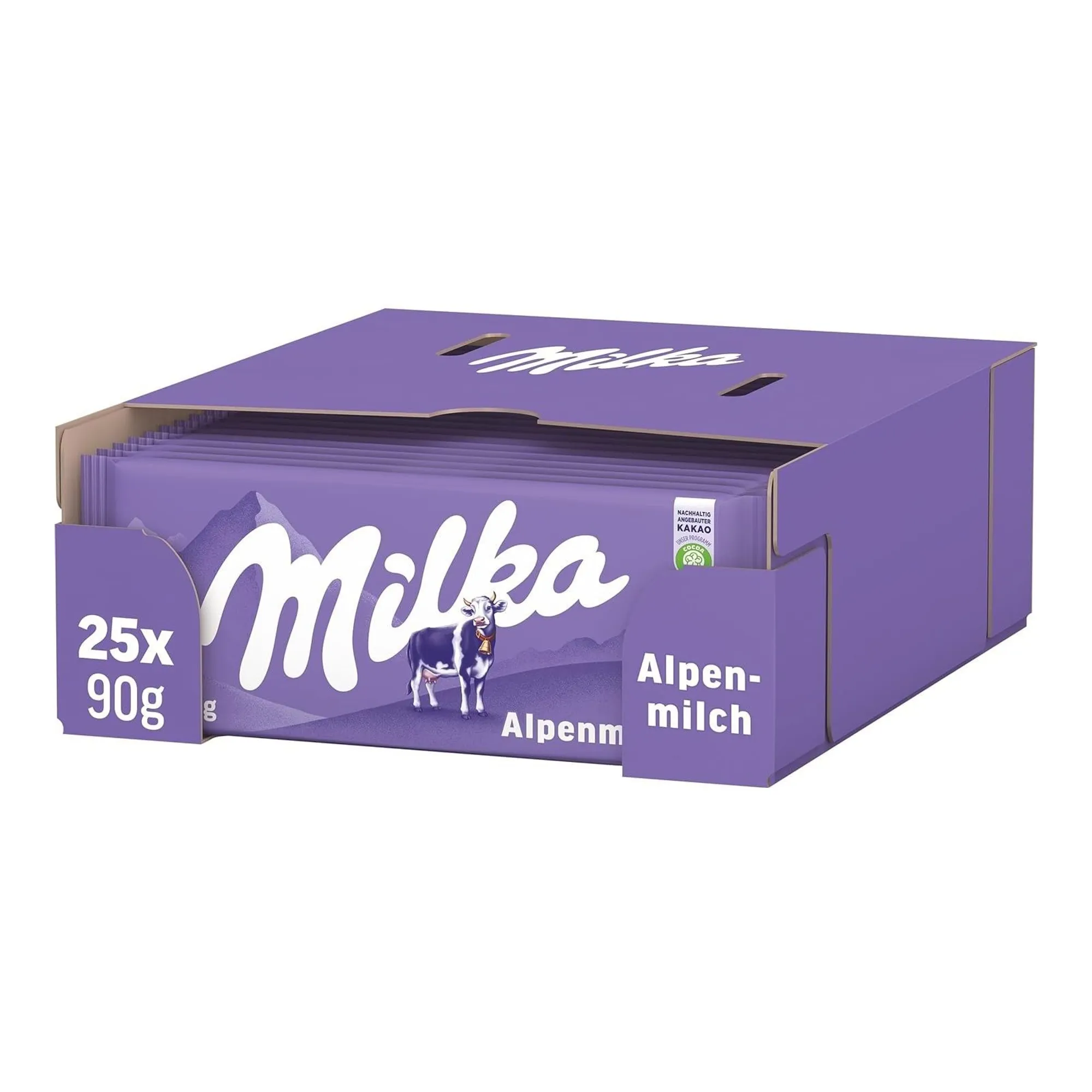 Milka Alpenmelk Flowpack (25x 90gr)