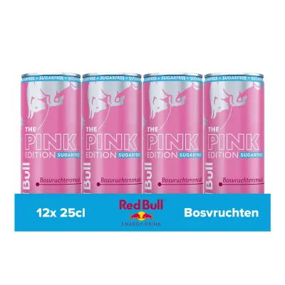 Red Bull the Pink Edition Sugarfree Bosvruchtensmaak blik (12x 250ml)