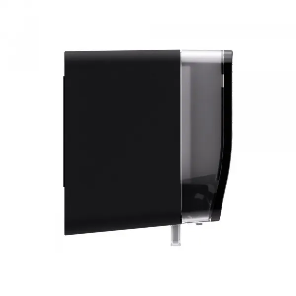 Satino Toiletroldispenser Horizontaal Zwart zijkant