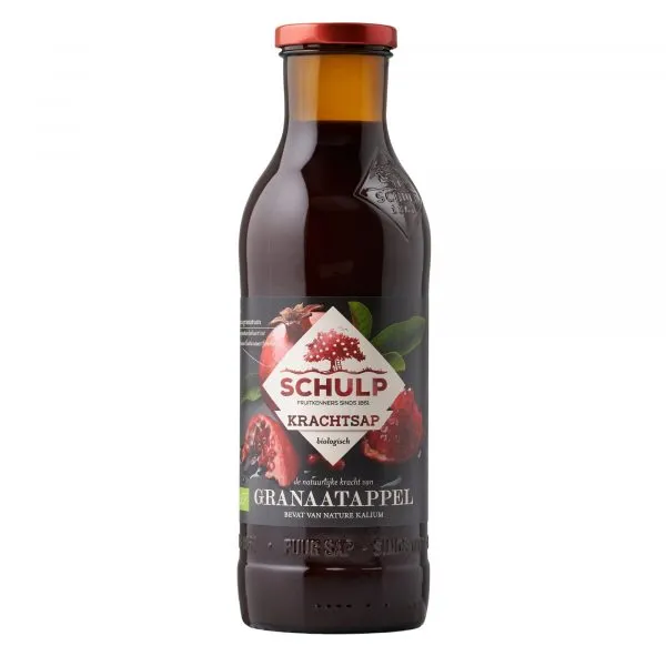 Schulp Krachtsap Granaatappelsap Puur Biologisch fles (6x 0,75 liter)