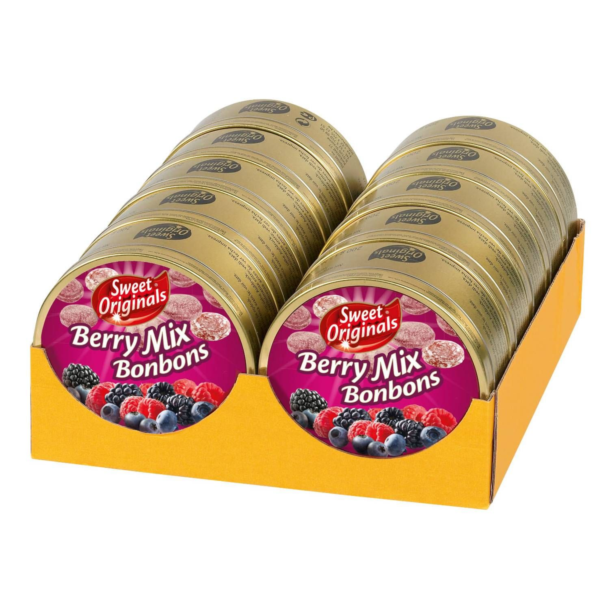 Sweet Originals berry mix bonbons blikje (10x 200gr) afbeelding