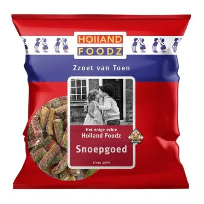 Holland Foodz zachte zure regenboogstokjes zak 500 gr