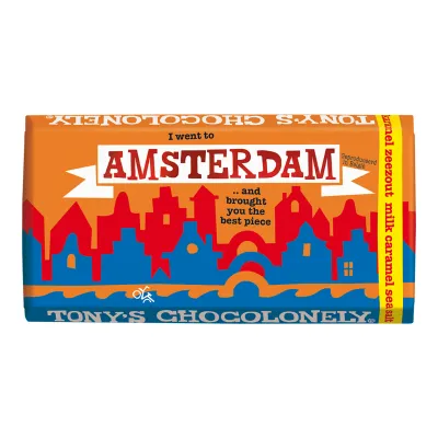 Tony’s Chocolonely Amsterdam Melk Karamel Zeezout Reep (15x 180gr)