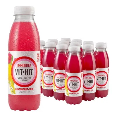 Vit Hit Immunitea Dragonfruit + Yuzu Flavour PET (12x 50cl)
