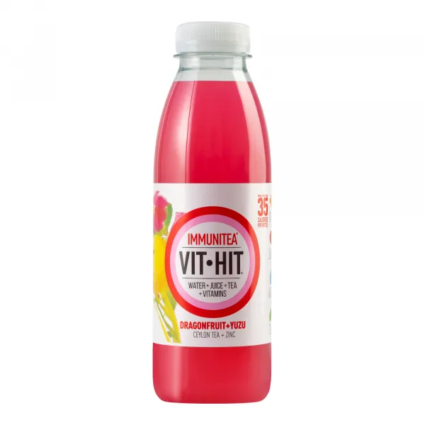 Vit Hit Immunitea Dragonfruit + Yuzu Flavour PET (12x 50cl)