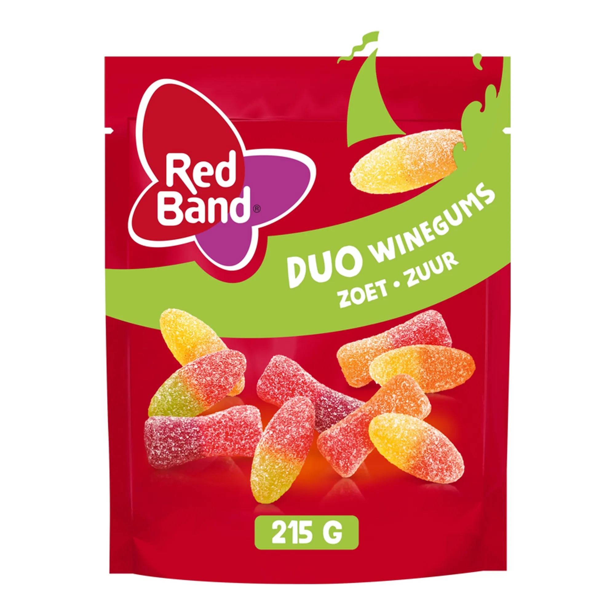 Red Band Duo Winegums Zoet Zuur zak (10x 215g)