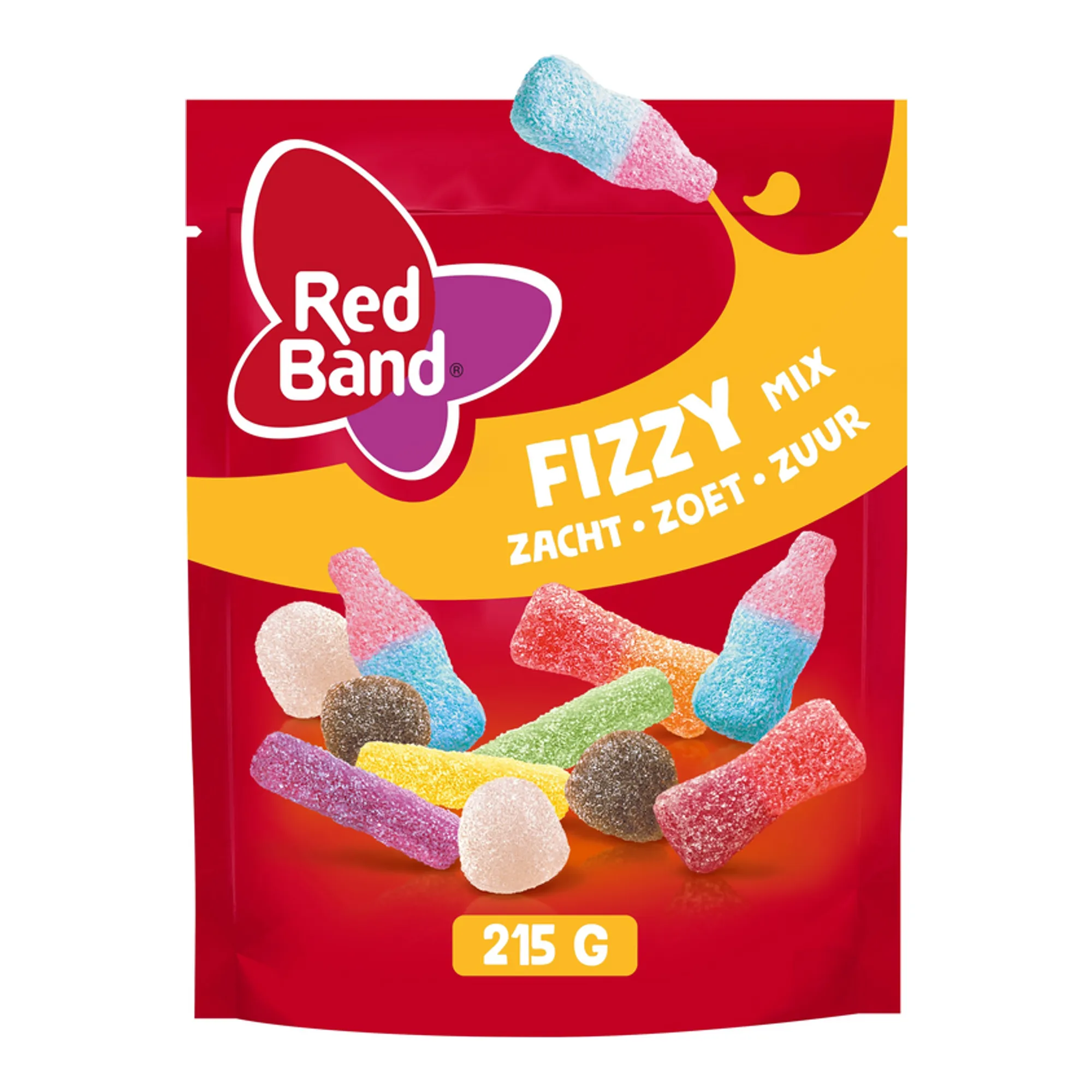 Red Band Snoepmix Fizzy zak (10x 215g)